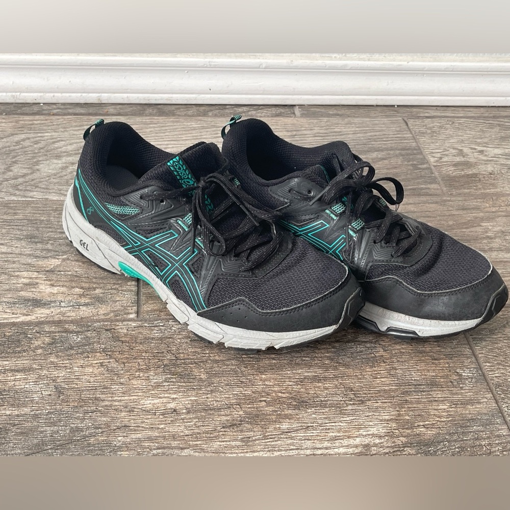 Asics Gel-Venture 8 Black Green Womens US 9  EUR 40.5 1012B230 Running Shoes
